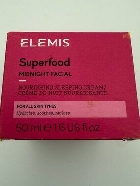 ELEMIS Superfood Midnight Facial Nourishing Sleeping Cream 50ml 1.6 oz NIB